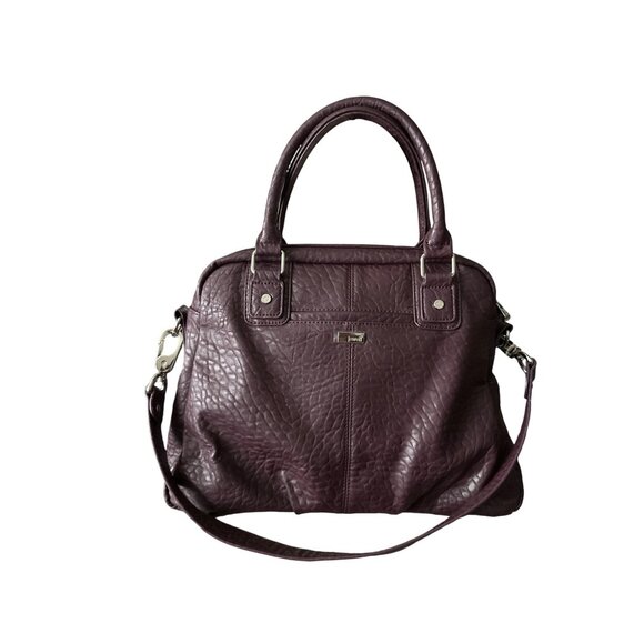 Thirty-One Purple Leather Tote Couture Street NEW Jewell & Gems Vintage 2 Way - Picture 6 of 9